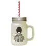 Black Little Monsters Brush Their Teeth Frosted Glass Mason Jar With Straw Black Little Monsters Brush Their Teeth Frosted Glass Mason Jar With Straw