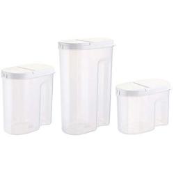 Sealed cans, grain storage tanks, plastic transparent kitchen storage box set of 3