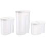 Sealed cans, grain storage tanks, plastic transparent kitchen storage box set of 3