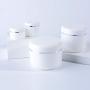 5 Pack White Silver Edge Empty Refillable Cosmetic Plastic Jars with Dome Lid Make Up Face Cream Lip Balm Lotion Storage Container Travel Bottle(20g)