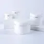 5er Pack Weiß Silber Rand Leere Refillbare Kosmetik Kunststoff Behälter mit Dome Deckel für Make-up, Gesichtcreme, Lippenbalsam, Lotion, Reiseflasche (20g)