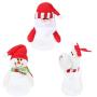 Toyvian 3pcs Christmas Gift Box Santa Reindeer Snowman Candy Holder Ornament Christmas Party Supplies for Cookies Biscuit Candy