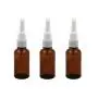 3Pcs Empty Amber Glass Nasal Spray Bottle Fine Mist Sprayers Atomizers For ​​Medical Injection Saline Water Makeup Water Perfume Storage Container size 15ml/0.5oz