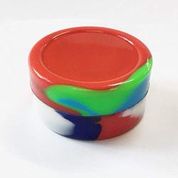 YOFUCA Dab Silicone Container 22ml Large Silicone Dab Jar Non-Stick Food Grade Round Shape Rubber Wax Container Random color (1)