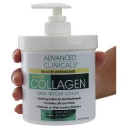 Advanced Clinicals Collagen Skin Rescue Lotion - Hydrate, Moisturize, Lift, Firm. Great for Dry Skin (16oz)