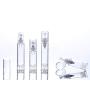 12Pcs 10ml/0.34oz Airless Pump Bottle Portable Empty Refillable Clear Plastic Airless Vacuum Pump Bottle Cosmetic Make-up Cream Lotion Sample Packing Toiletries Liquid Storage Container Vial Jars