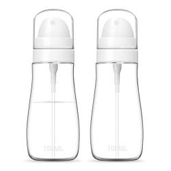 Spray Bottles Fine Mist Spray Bottle Empty Clear Spray Bottle Refillable Containers with Air Press Pump Travel Size Bottle for Liquid Cosmetic Water Perfume 2 Pack 3.4oz/100ml