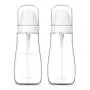 Klare Sprühflaschen, 2er Pack, 100 ml Fassungsvergnügen, wiederbefüllbare Behälter mit Luftdruckpumpe – Ideal für Kosmetik, Wasser, Parfüm, Reisegröße.