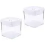 Hemoton 2pcs Plastic Containers With Lids,Plastic Storage Jars Round Containers Organizer for Nuts Tea Spice Dry Food(0.9L) Hemoton 2pcs Plastic Containers With Lids,Plastic Storage Jars Round Containers Organizer for Nuts Tea Spice Dry Food(0.9L)