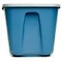 Conteneur de stockage HOMZ 18 Gallons, Base Bleu, Couvercle Argent, Pack de 4 Conteneur de stockage HOMZ 18 Gallons, Base Bleu, Couvercle Argent, Pack de 4