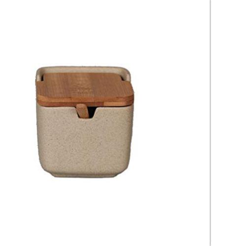 Mini Spice Jars Japanese health pottery seasoning jar set flip lid with spoon