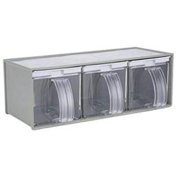 HEMFV Kitchen Seasoning Box Set - 3 Separate Handle Condiment Boxes-Seasoning Box Jar Plastic Condiment Transparent Storage Container- Cruet with Cover and Spoon (Color : Green)