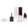 5 Stück Mini-Quadratische Lippenpflege-Tubes (4 ml / 0,14 oz) mit Applikator, wiederbefüllbare Kunststoff-Lippenstift-Tubes, Lippenbalsam-Behälter, DIY-Glasbehälter, für Lippenbalsam/Lippenstift (Grau-Gradient)