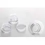 1Set 5ML 0.2OZ Transparent Detachable Empty 3-Layer Connected Plastic Cream Box with Cap Face Cream Loose Powder Capsule Stud Earring Storage Holder Refillable Cosmetic Container Jar Case for Travel