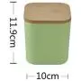 3pcs Dry Grains Food Storage Container Jars with Bamboo Lids Kitchen Organizers Storage Case