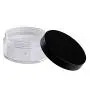 1Set 60ml 2oz Empty Clear Make-up Powder Puff Case Loose Powder Box Face Powder Blusher Container Jars With Sponge Puff Black Lid Sifter For Foundation Cosmetic