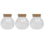 3pcs 500ml Glass Tanks Heat Resistant Spice Storage Bottle Transparent Candy Jars Spice Bottles For Home Kitchen Condiment bottles