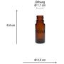 Viva-Haushaltswaren 2 Brown Glass Apothecary Bottles, Glass, brown, 10 ml