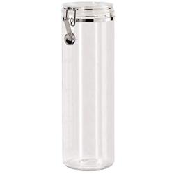 Oggi Acrylic Airtight Pasta Canister with Clamp, 4&quotDia. x 12&quotH.