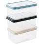 YTF-Food storage box, plastic storage tank (PP material), multi-grain storage box 3 sets easy to clean