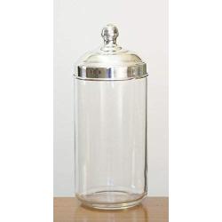 Italo Ottinetti Glass Jar with Polished Aluminium Lid 1.5 Litre Aluminum, Metallic, One Size