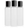 SHANY Frosted Plastic PET Cosmo Bullet Squeeze Bottle/Flip Cap Lid - Portable Liquid Container in Travel Size Bottle - BPA-Free - Set of 3, 2oz