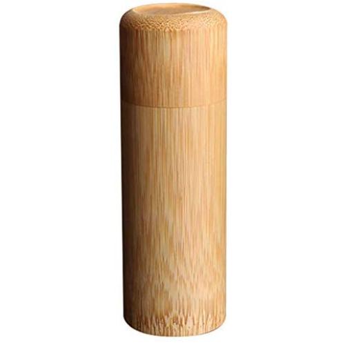 Tea Canister, Bamboo Wooden Tea Canister Holder Loose Leaf Tea Storage Box Tea Container Jar(3.6x13cm)