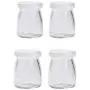 UPKOCH 6pcs Clear Glass Jars Glass Yogurt Container Replacement Glass Pudding Jars Yogurt Jars with Lids for Milk Jams Jelly Mousse 200ml
