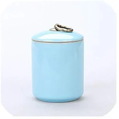 Tea Container Kitchen Storage Jars Traveling Tea Tin Cans Yellow Blue Spices Storage Box Sealed Ceramic Scented Tea Jar Pot,Seyou Sky Blue Tea Container Kitchen Storage Jars Traveling Tea Tin Cans Yellow Blue Spices Storage Box Sealed Ceramic Scented Tea Jar Pot,Seyou Sky Blue
