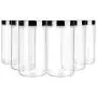 6 Pack 32oz / One Quart Clear Plastic Jars with Black Ribbed Lids. BPA Free PET Food Canisters for Kitchen & Household Storage of Dry Goods, Peanut Butter,Nuts,Cookie,Pie and More. 6 Pack 32oz / One Quart Clear Plastic Jars with Black Ribbed Lids. BPA Free PET Food Canisters for Kitchen & Household Storage of Dry Goods, Peanut Butter,Nuts,Cookie,Pie and More.