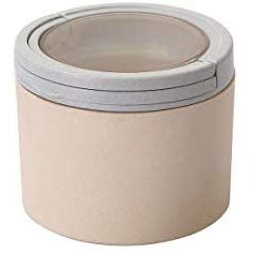 storage jar Grain container Food container Storage Box，Kitchen supplies, environmentally friendly bamboo fiber sealed cans, home tea, beans, candy storage, storage box, meter 450ML