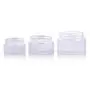 2Pcs Empty Upscale Refillable Cosmetic Storage Container Jar Face Cream Lip Balm Frosted Glass Bottle Pot with Silver Lid and Inner Pad for Women and Girls (15ml/ 0.5oz) 2Pcs Empty Upscale Refillable Cosmetic Storage Container Jar Face Cream Lip Balm Frosted Glass Bottle Pot with Silver Lid and Inner Pad for Women and Girls (15ml/ 0.5oz)