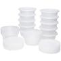 Slime Containers with Airtight Lids (8 oz, 24 Pack) - Clear Plastic Food Storage Jars - Great for Your Slime Kit - BPA Free| Leakproof - Microwaveable - Reusable - Dishwasher & Freezer Safe