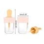 MISAZ 16 Pieces Empty Lip Gloss Tubes 5ml/0.2oz Adorable Pink Ice-cream Shaped Refillable Lip Balm Bottles Cosmetic Samples Container DIY Lip Glaze Vials Storage Bottle for Women Makeup Girls Beauty