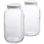 1790 Half Gallon Glass Jars (64oz) 2-Pack - Includes 2 Airtight Lids, Muslin Cloths, Rubber Bands - BPA Free, Dishwasher & Freezer Safe - Perfect for Kombucha, Kefir, Canning, Sun Tea, Fermentation 1790 Half Gallon Glass Jars (64oz) 2-Pack - Includes 2 Airtight Lids, Muslin Cloths, Rubber Bands - BPA Free, Dishwasher & Freezer Safe - Perfect for Kombucha, Kefir, Canning, Sun Tea, Fermentation