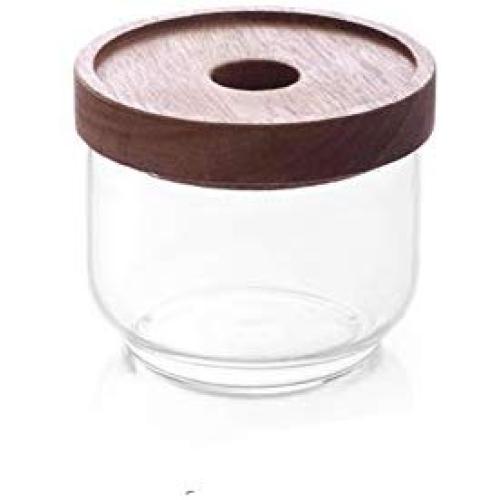 Fivtyily Glass Storage Jars with Airtight Lids Kitchen Food Container for Coffee Loose Tea (11 Oz)