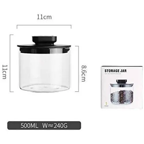 Glasbehälter mit Verschluss für Haushalt & Küche, Lebensmittelbehälter, Lagerbehälter 500 ml, 1000 ml, 1800 ml