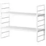 HFREOI 2-Tier Countertop Rack, Tabletop Storage Organizer Shelf Holder for Jars Bottle Bathroom Cans Foods Spice Height-Adjustable, White HFREOI 2-Tier Countertop Rack, Tabletop Storage Organizer Shelf Holder for Jars Bottle Bathroom Cans Foods Spice Height-Adjustable, White