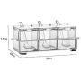 Mini Spice Jars Multi-functional acrylic partition box moisture-proof kitchen creative supplies