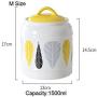 Creative Ceramic Tea Cans High Capacity Sealed Canister Milk Powder Candy Coffee Beans Storage Jars Seasoning Spice Tea Cans,D1 S Size