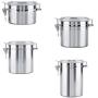 BESTONZON 1062ML Stainless Steel Sealed Cans Coffee Beans Storage Tank Snacks Container Home Kitchen Tool (10x17cm)