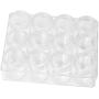 HEALLILY 1 PC 12 Grids Storage Box Set Dustproof Transparent Desktop Organizer Container Paint Medicine Jewelry Display Case