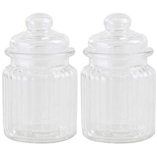 UPKOCH 2Pcs Glass spice pot salt pepper organizer sauces dressing holder for tea leaf food candies (950ml)