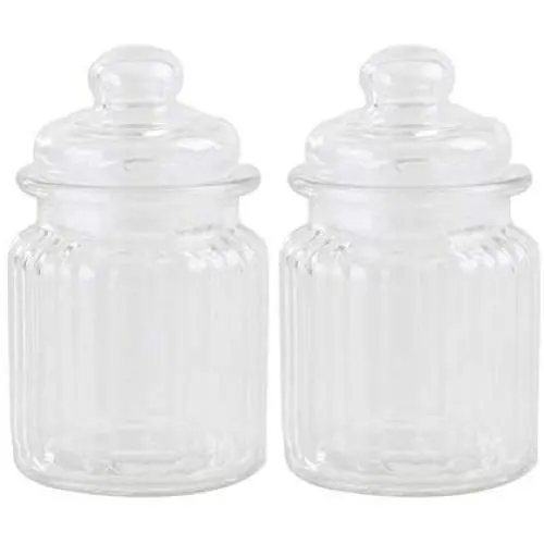 Glas Gewürzdosierset Salz Pfeffer Organizer für Saucen Dressing Tee Zarte Süßigkeiten (950ml)