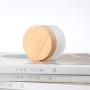 5 pcs 5g 10g 15g 30g 50g Scrub Cream Bottle Glass Eye Cream Mask Empty Jar Wood Grain Cover Cosmetic Packaging (Size : 15g)