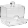 Transparent Acrylic Storage Jar With Lid Makeup Organizer Cotton Swabs Q Tip Stick Make Up Cotton Pad Storage Box Case Holder,4