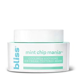 Bliss Mint Chip Mania Soothing Facial Mask for Hydrating, Nourishing & Replenishing Skin, Vegan Formula Face Mask Made with Aloe Vera, Shea Butter & Peppermint Leaf Extract, 1.7 oz