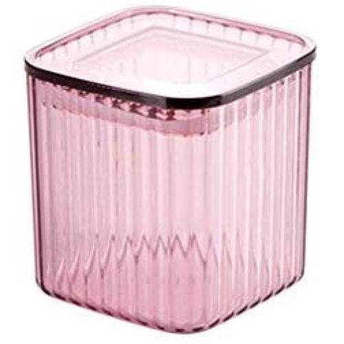 Kitchen Food Storage Jar Airtight Food Storage Kitchen Glass Jar Moisture-Proof Home Multi-Purpose Jam Bottle Cruet Matte Plastic Sealed Can Storage Box, (Color : Small Purple)