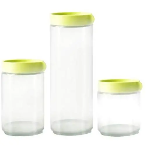 TOPBATHY Glasbehälter mit Deckeln, Transparente Leere Glaskunststoffbehälter für Tee, Kaffee, Gewürze, Süßigkeiten