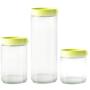 TOPBATHY Food Storage Containers with Lids Transparent Empty Glass Jars for Tea Coffee Spice Candy